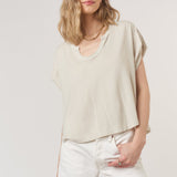 Project Social T Sylas Notch Neck in White