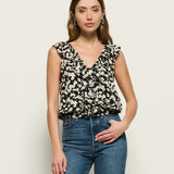 Nation LTD Ella Ruffle Top in Hazy Daisy