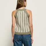 Nation LTD Indy Halter Top in Herb Stripe