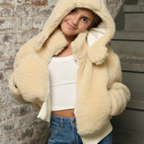 KatieJ Paddie Cropped Sherpa Jacket