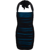 Gold Rush Mia Dress in Blue and Black