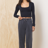 Vintage Havana Graphite Luxe Cloud Wide Leg Pant