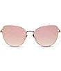 DIFF Eyewear Kinsley Champagne + Taupe Mirror Sunglasses