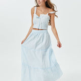 Skylar Pastel Blue Heart Tank Top