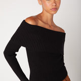 Off the Shoulder Knit Top