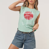 Project Social T Sunshine and Tiki Drinks Muscle Tank