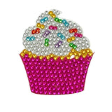 Vanilla Cupcake 2" Rhinestone Sticker