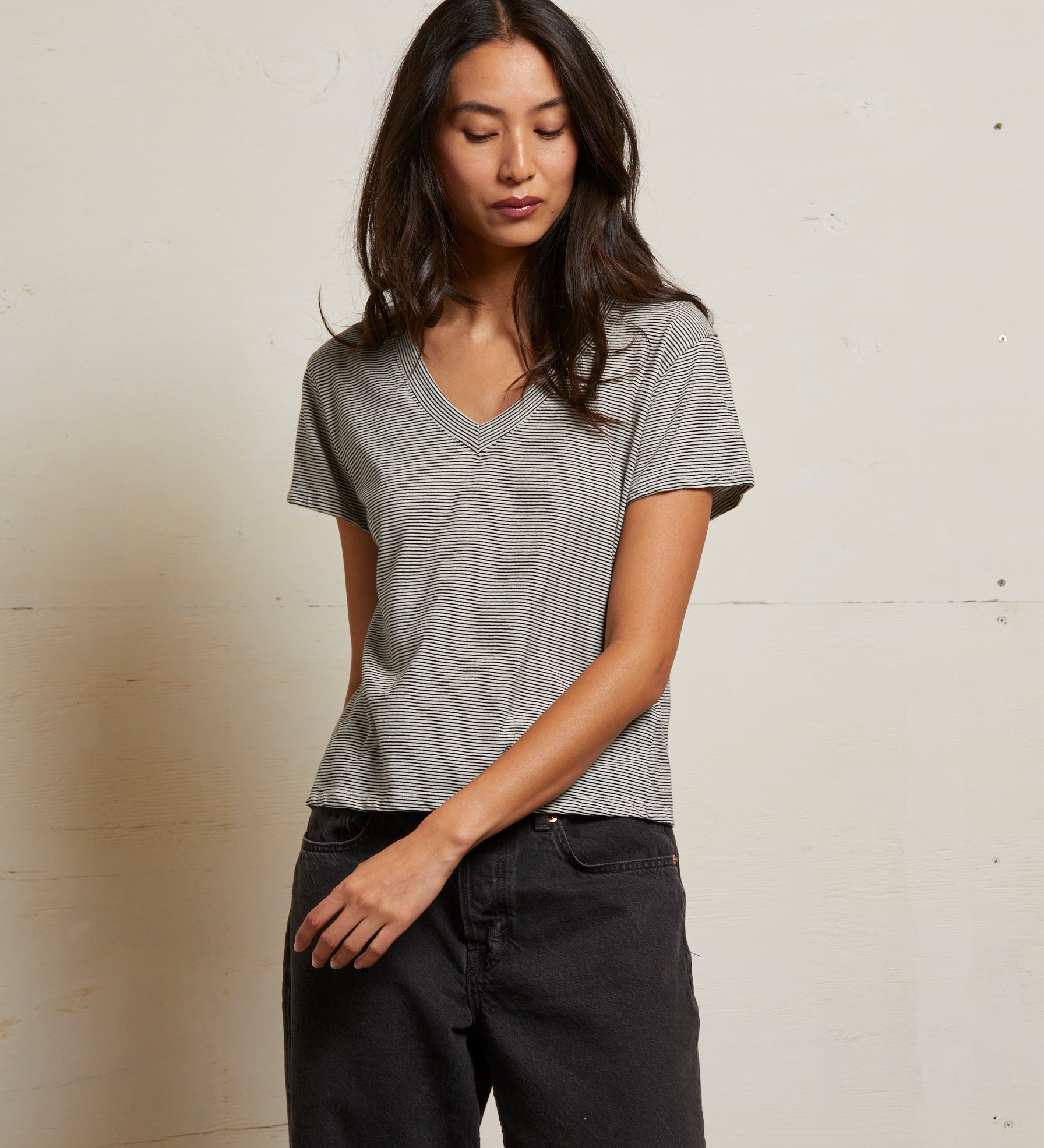 Ivory/Black Stripe