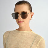 Le Specs The Cherished in Gold/Khaki