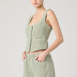 Blank NYC Desert Sage Linen Vest