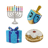 Chanukah Set of 4 2" Rhinestone Stickers