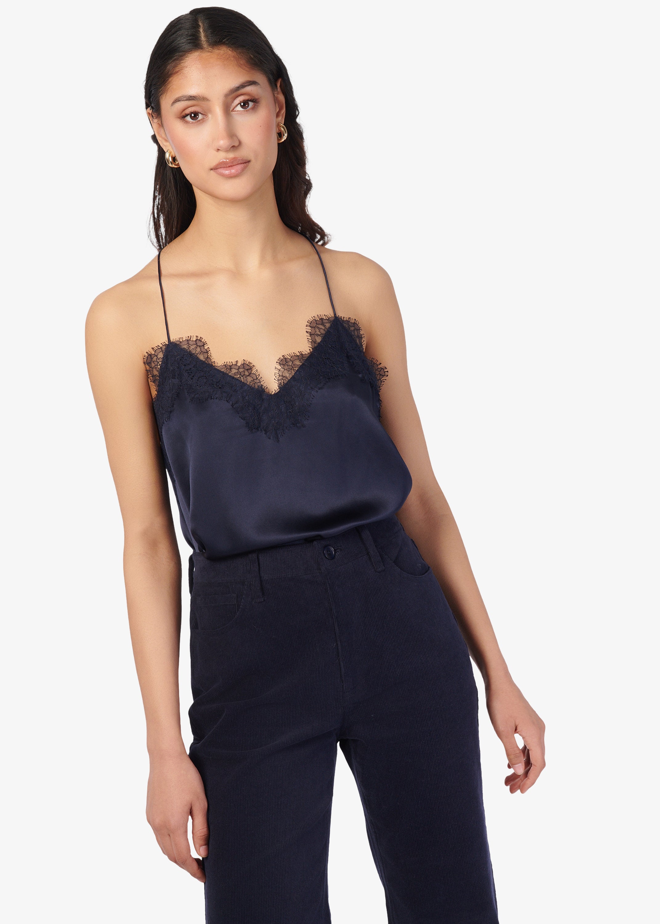 Racer Charmeuse Cami