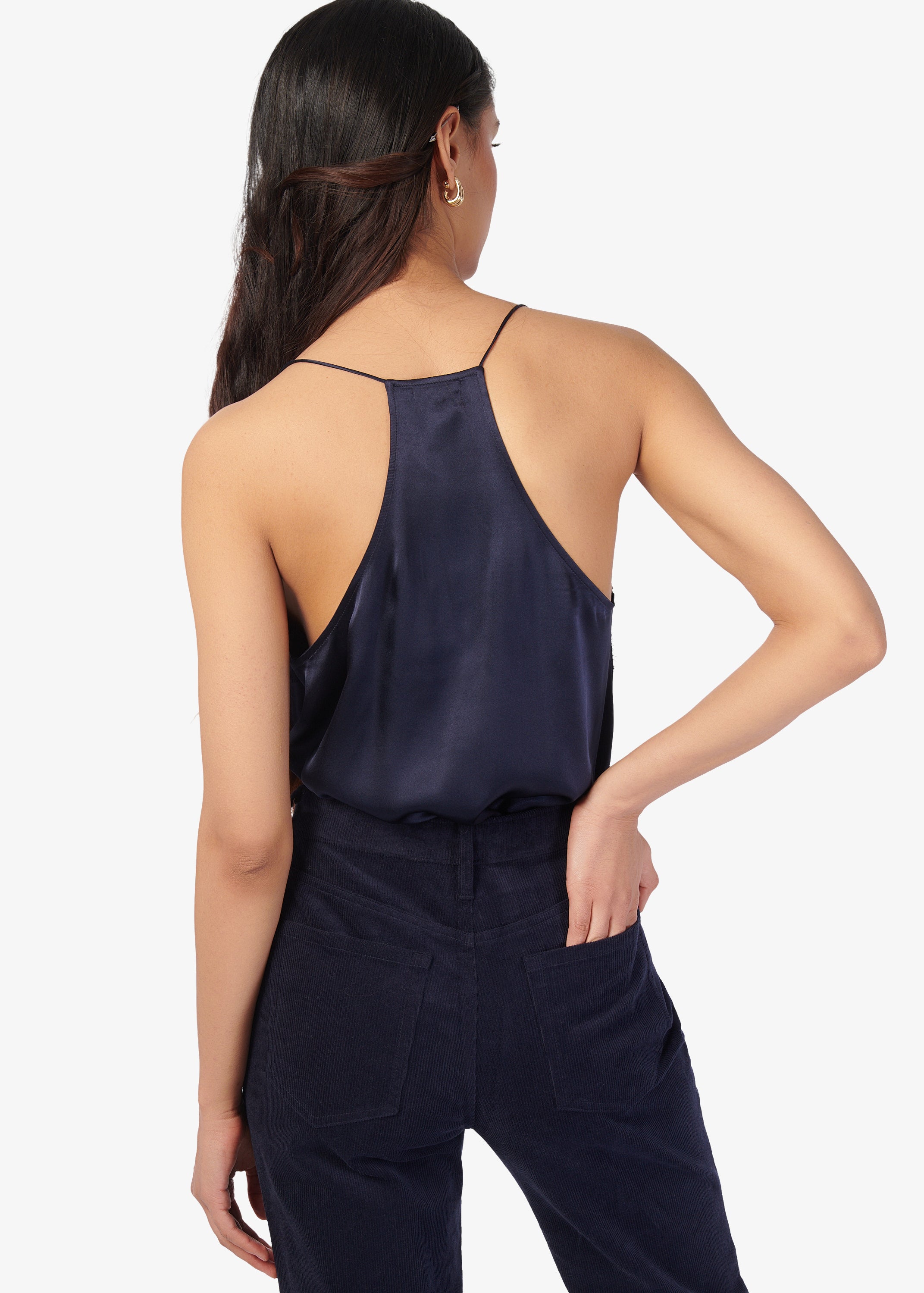 Racer Charmeuse Cami