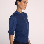 B2495-722-302 - SHORT SLEEVE PLACKET MIXED SHIRT