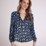 B4988-J34-304 - LONG SLEEVE SHIRRED RAGLAN SHIRT