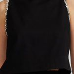T4297 MEGHAN CRYSTAL TRIM TOP