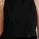 T4297 MEGHAN CRYSTAL TRIM TOP