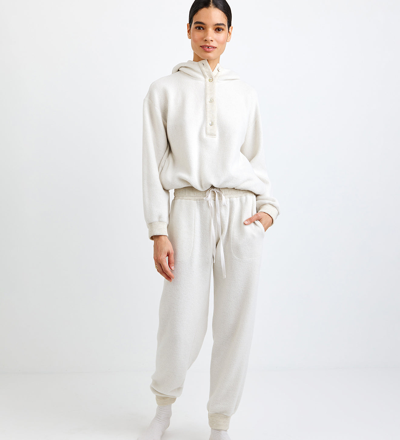 B2789-J71-304 - TIE WAIST HOODIE