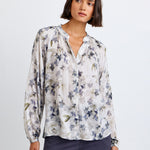 B4988-J79-304 - LONG SLEEVE SHIRRED RAGLAN SHIRT