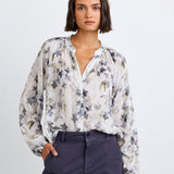 B4988-J79-304 - LONG SLEEVE SHIRRED RAGLAN SHIRT