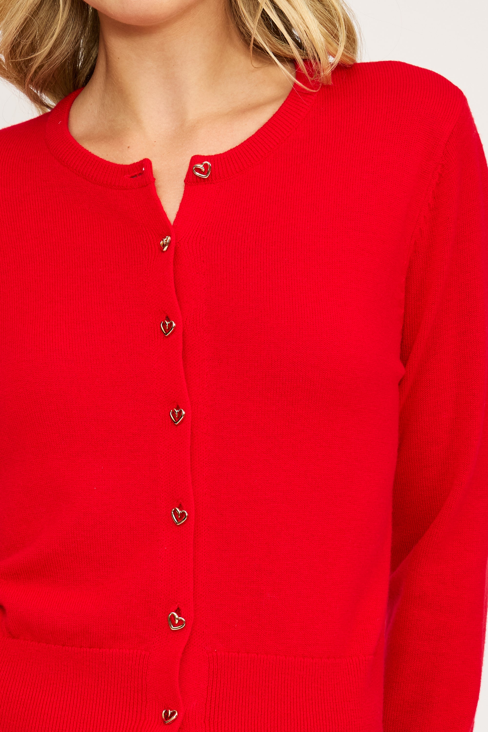 SW4793 CELESTE HEART BUTTON CARDIGAN