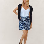 B3419-K37-304 - ELASTIC GATHERED MINI SKIRT