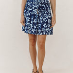 B3419-K37-304 - ELASTIC GATHERED MINI SKIRT