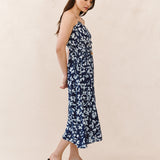 B6245-K37-304 - ELASTIC WAIST MIDI DRESS