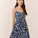 B6245-K37-304 - ELASTIC WAIST MIDI DRESS