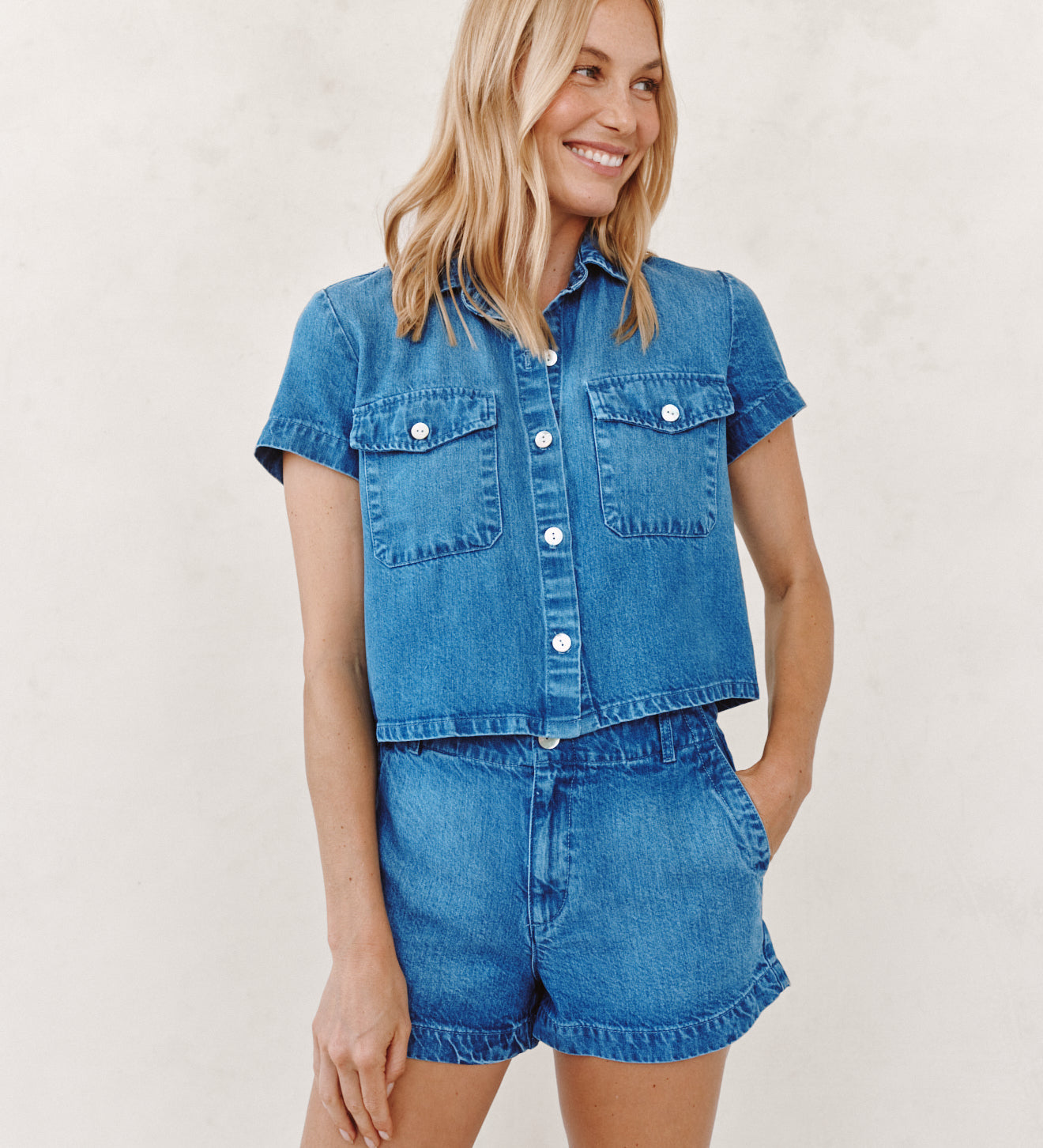 B2328-F85-613 - SHORT SLEEVE FLAP POCKET SHIRT