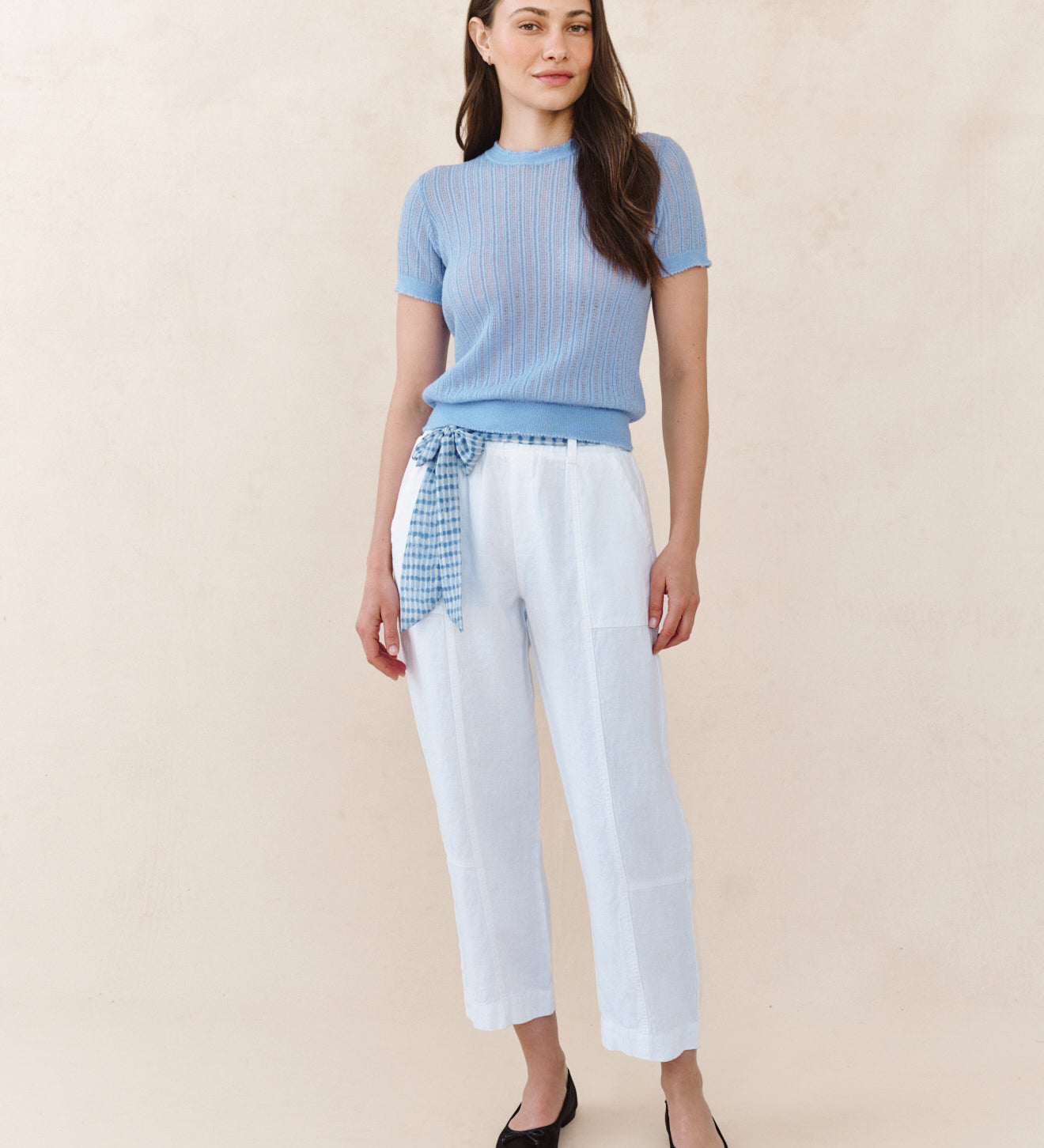 B2650-K85-304 - SHORT SLEEVE SWEATER TOP