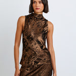 B2272-J62-304 - COWL NECK BIAS TOP