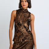 B2272-J62-304 - COWL NECK BIAS TOP