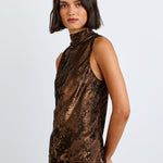 B2272-J62-304 - COWL NECK BIAS TOP