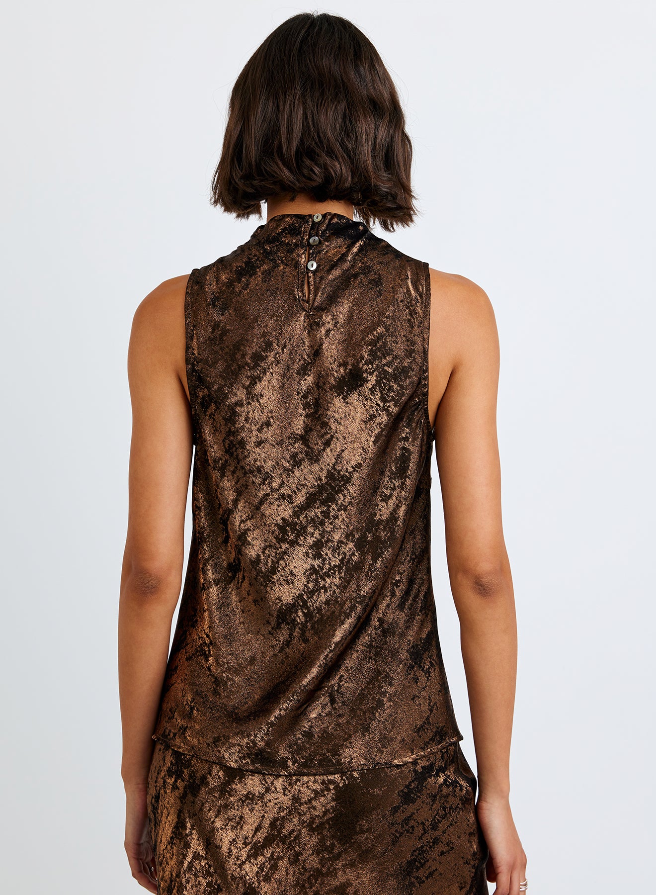 B2272-J62-304 - COWL NECK BIAS TOP