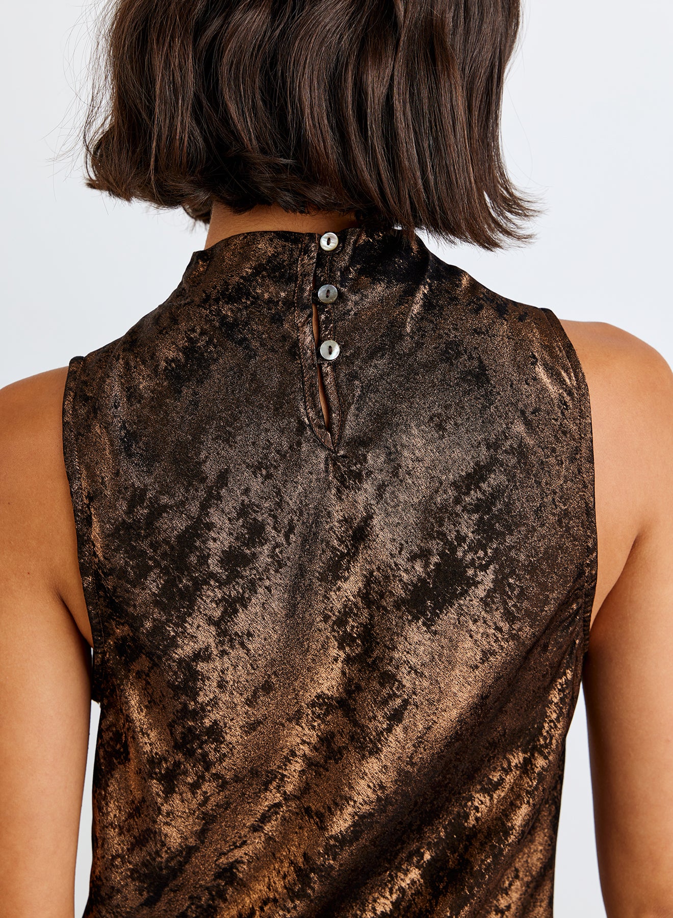 B2272-J62-304 - COWL NECK BIAS TOP