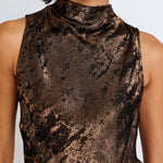 B2272-J62-304 - COWL NECK BIAS TOP