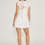 DR5233 GRETA EYELET MINI DRESS
