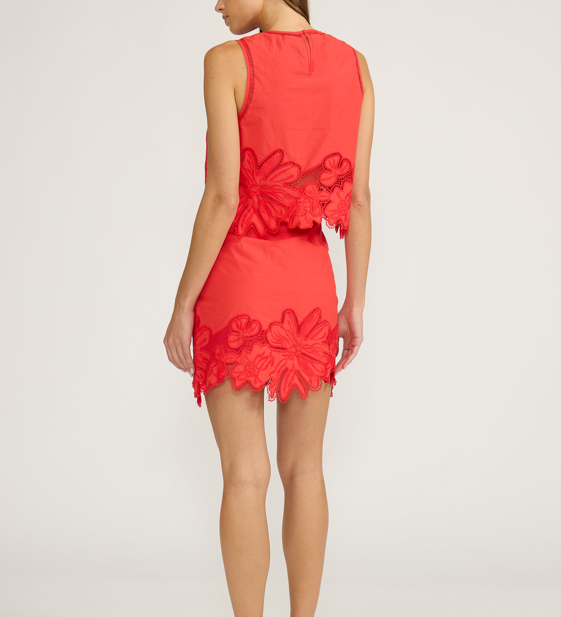 SK5499 LINA EYELET MINI SKIRT