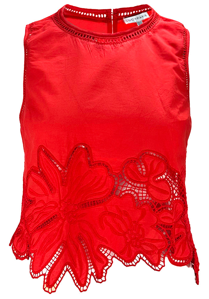 T5440 KAYLA EYELET TOP