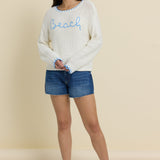 Vintage Havana Beach Sweater with Whip Stitch