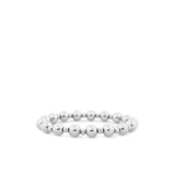 Silver 8mm Multi Sized Brass Ball Bracelet
