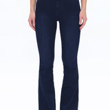 Bayeas High Rise Flare in Dark Wash
