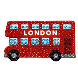 Double Decker Bus Rhinestone Sticker 2" Cut to Shape
