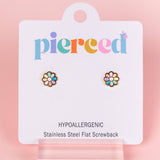 Rainbow Daisy Earrings