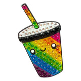 Rainbow Drink 2" Rhinestine Sticker