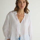 Bella Dahl 3/4 Sleeve Tie Neck Blouse