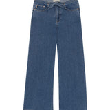 Frankie Low-Slung Wide Leg Jeans in Denim Dream