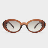 Le Specs Nouveau Vie in Chocolate Brown/Khaki
