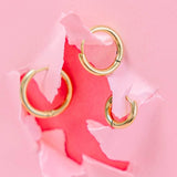 Gold Huggies Earrings